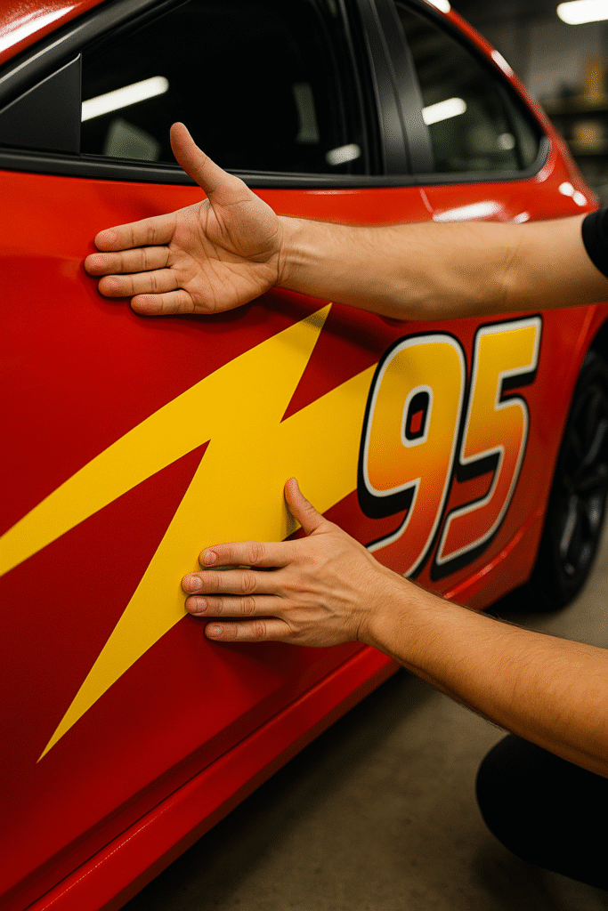 Adding Lightning McQueen’s Signature Details