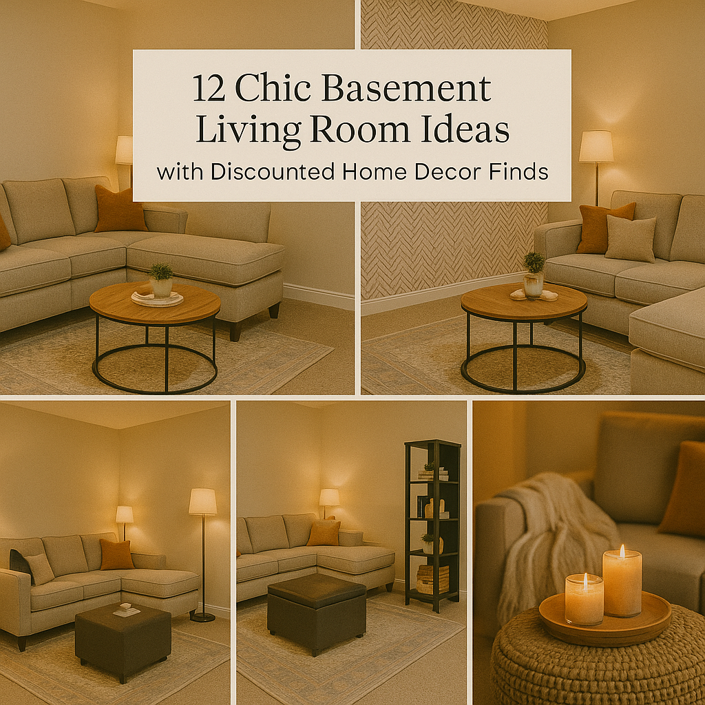 12 Chic Basement Living Room Ideas with Discounted Home Decor Finds