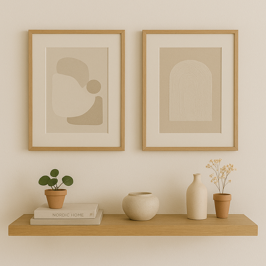 Minimalist Wall Art & Shelving