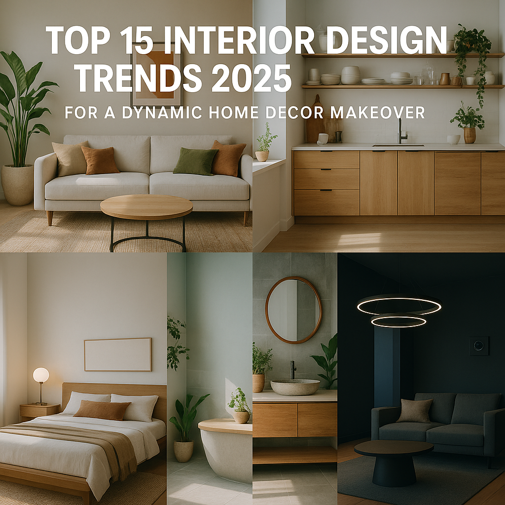 Top 15 Interior Design Trends 2025 for a Dynamic Home Decor Makeover