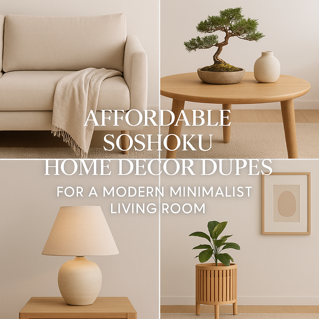 Affordable Soshoku Home Decor Dupes for a Modern Minimalist Living Room