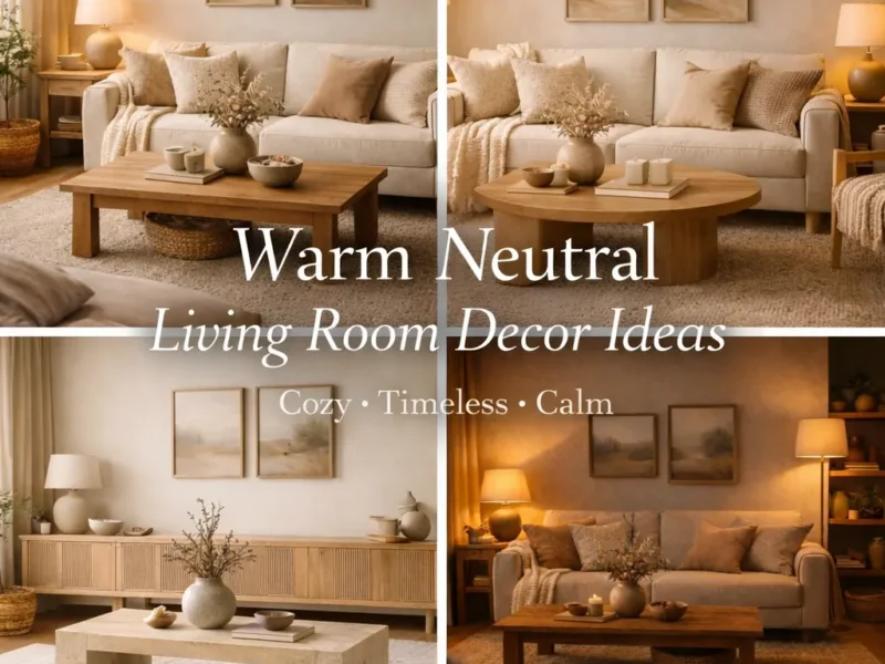 Warm Neutral Living Room Decor Ideas That Feel Cozy, Timeless, and Effortless