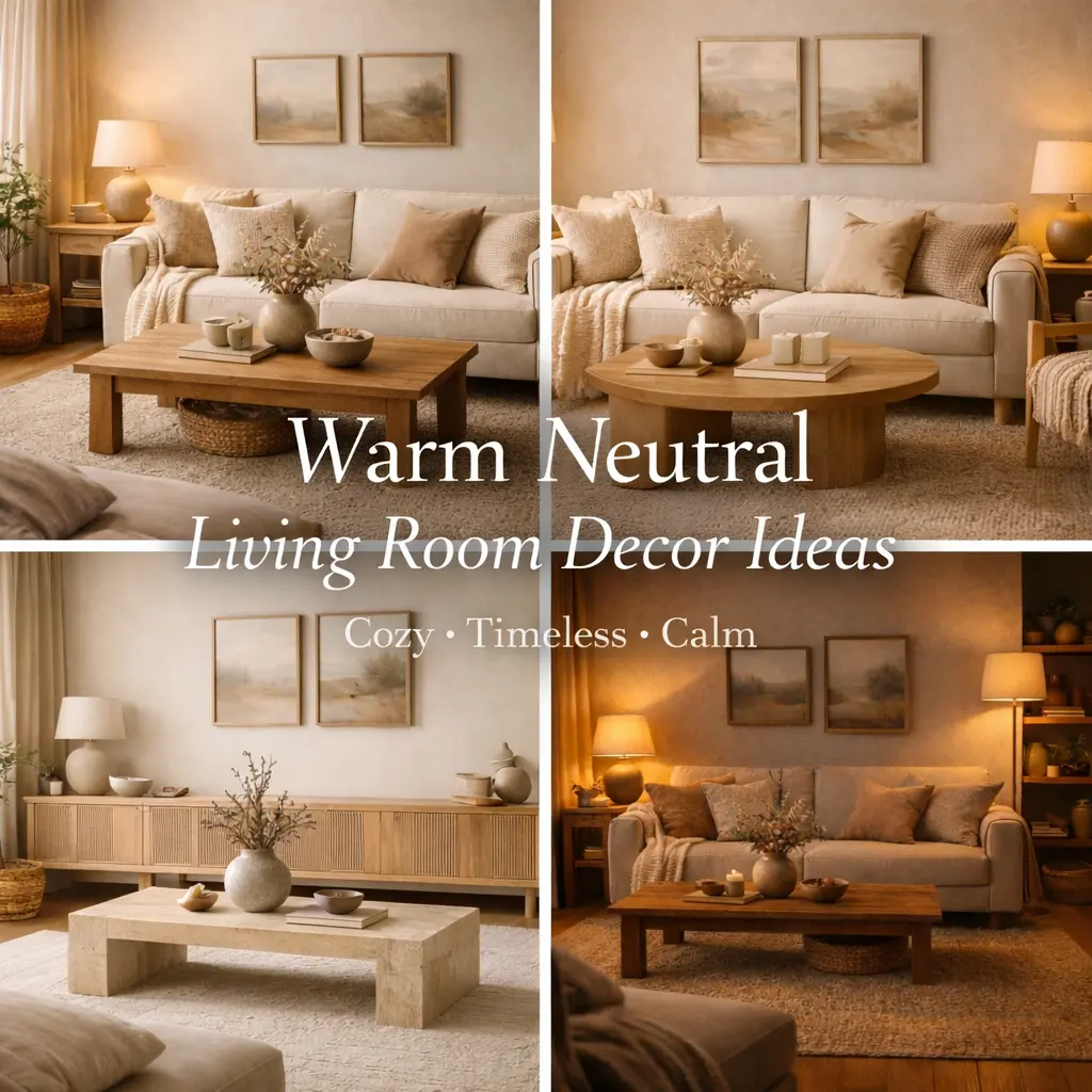 Warm Neutral Living Room Decor Ideas That Feel Cozy, Timeless, and Effortless