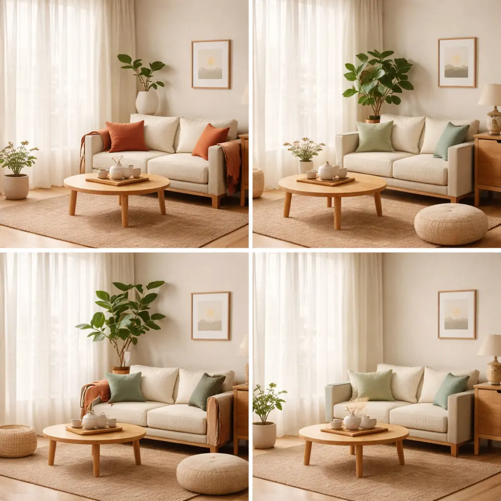  Small living room soshoku home decor ideas with natural plants