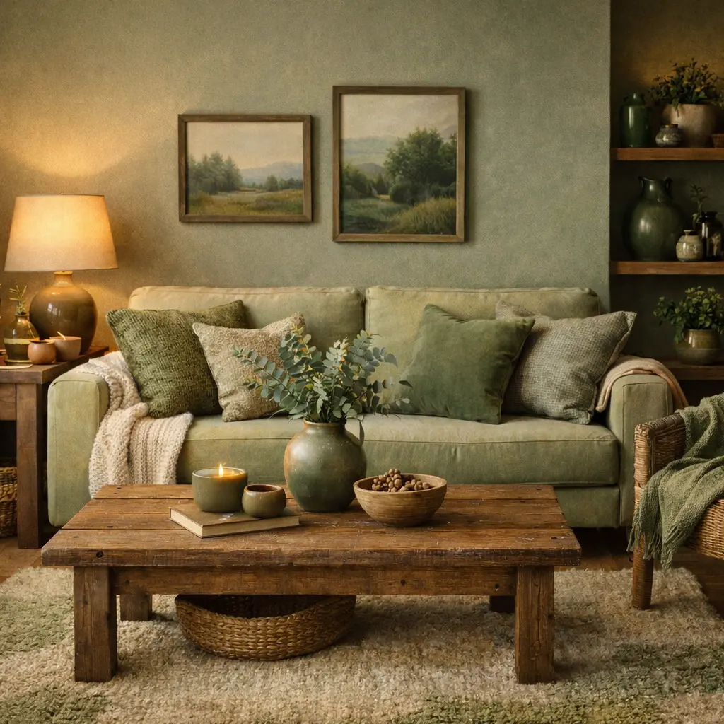 Warm neutral living room decor ideas with cozy furniture