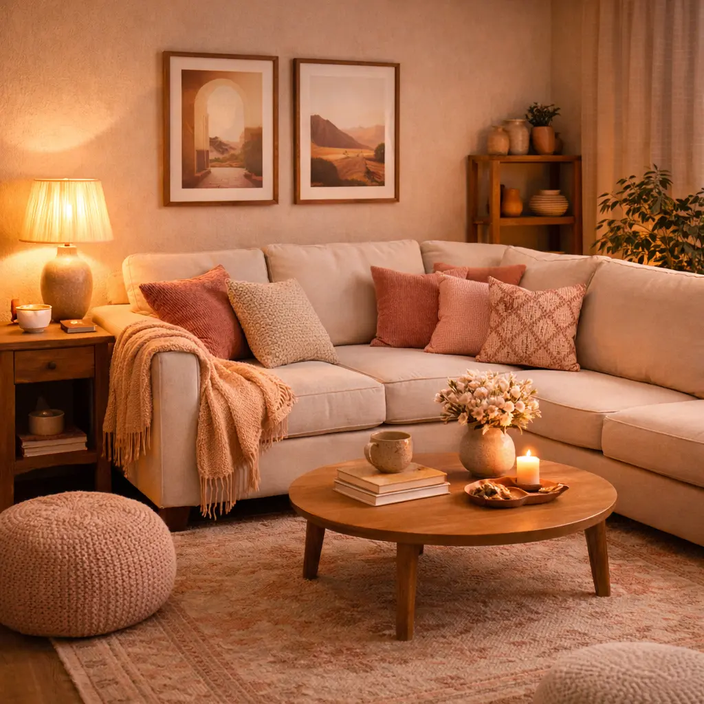 Cozy living room decor ideas with warm ambient lighting